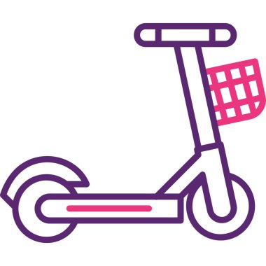 scooter simgesi vektör illüstrasyonu
