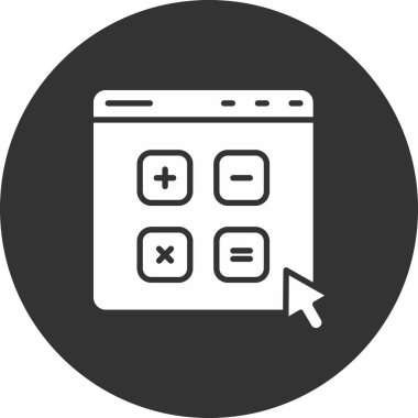 Hesap makinesi simgesinin vektör illüstrasyonu