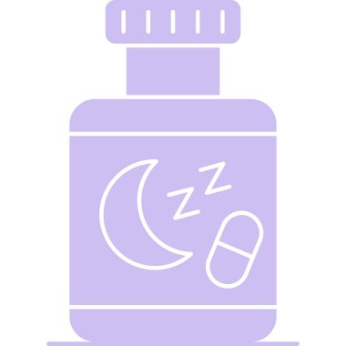 Gece modern ikon vektör illüstrasyonu