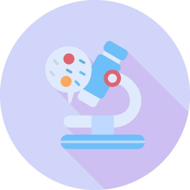 Mikroskop simgesi vektör çizimi