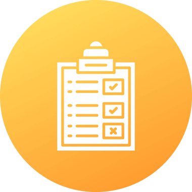 Kontrol listesi simgesi vektör illüstrasyonu