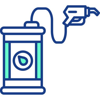 Benzin istasyonu simgesinin vektör illüstrasyonu