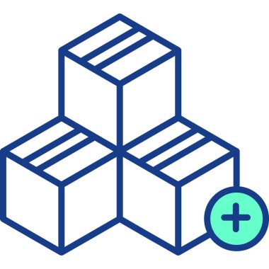 Moda biçimi izole edilmiş arkaplanda kutu simgesi