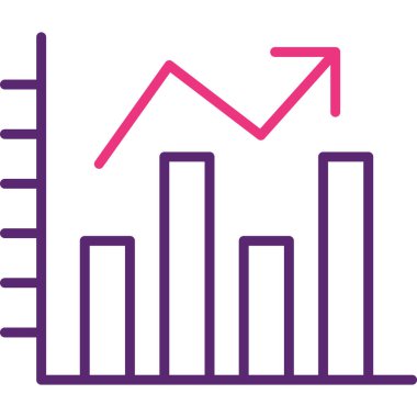 Bar çizelgesi. Web simgesi basit illüstrasyon