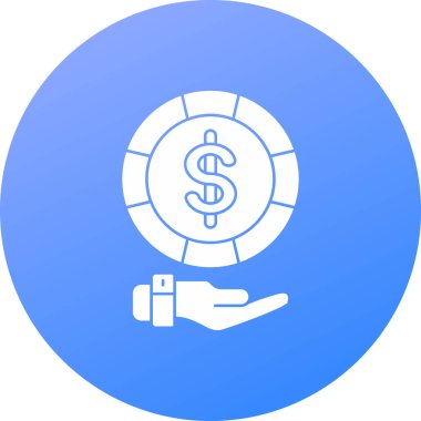 Dolar sikke vektör simgesi