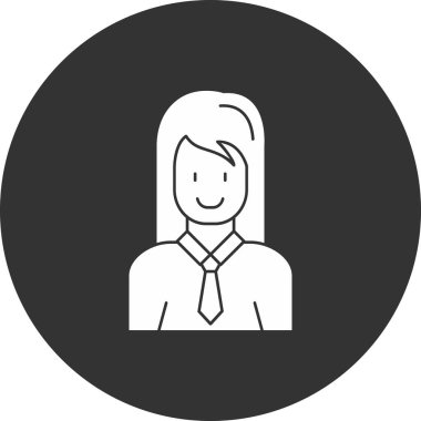 avatar kadın simgesi katı stil