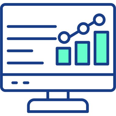analitik grafik rapor simgesi ana hat biçiminde