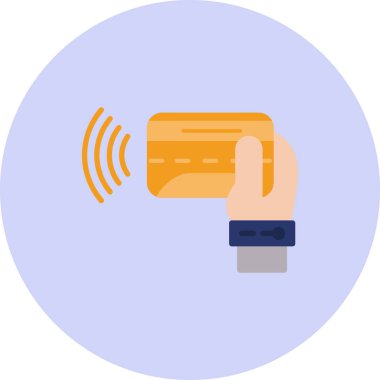 kredi kartı vektör çizim ile el