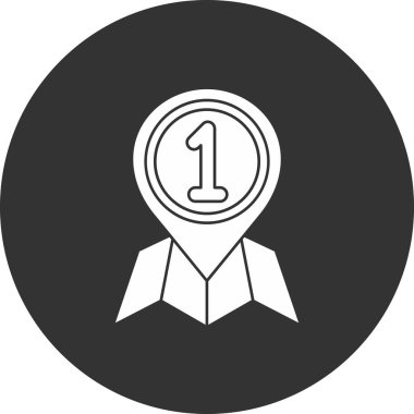 Madalya vektör simgesi modern basit tasarım