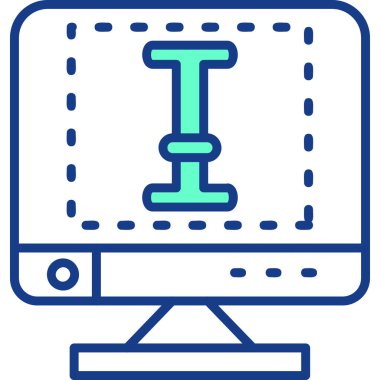 Monitör. Web simgesi basit illüstrasyon