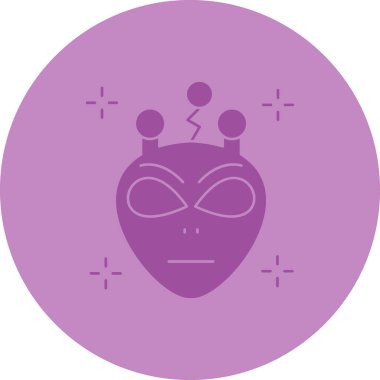 Uzaylı simgesi vektör illüstrasyonu