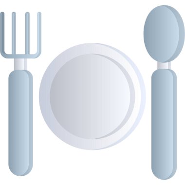 Bıçak vektör illüstrasyonlu kaşık ve çatal