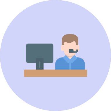 Adamım. Web simgesi basit illüstrasyon