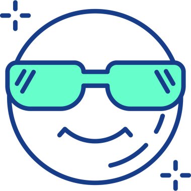 Güneş gözlüğü. Web simgesi basit illüstrasyon