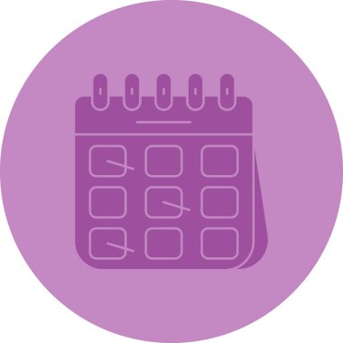 Takvim vektör simgesi modern basit illüstrasyon