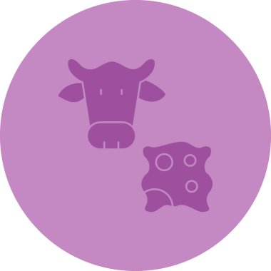 İnek. Web simgesi basit illüstrasyon