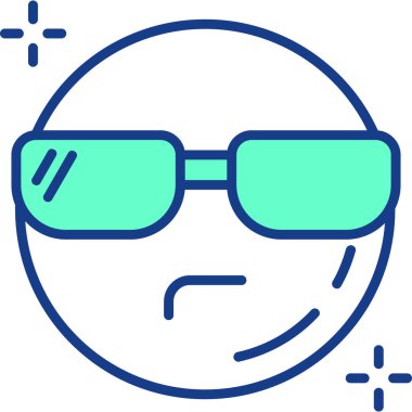 Gözlük. Web simgesi basit illüstrasyon