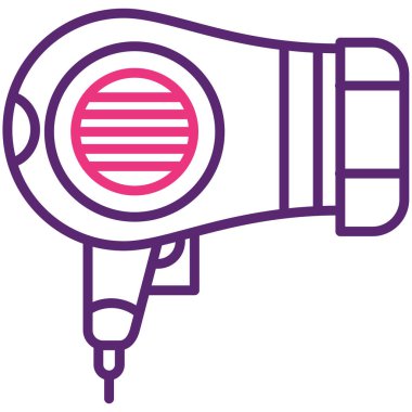 Saç kurutma makinesi modern simgesi, vektör illüstrasyonu