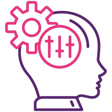 Beyin. Web simgesi basit illüstrasyon