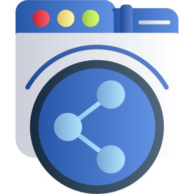 çamaşır makinesi simgesi, basit vektör çizimi