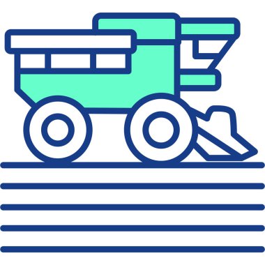 Traktör. Web simgesi basit illüstrasyon