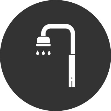 beyaz vektör illüstrasyonunda izole edilmiş basit bir musluk simgesi