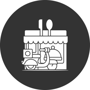 Modern yiyecek ikonunun vektör illüstrasyonu