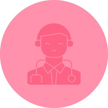 Doktor. Web simgesi basit illüstrasyon