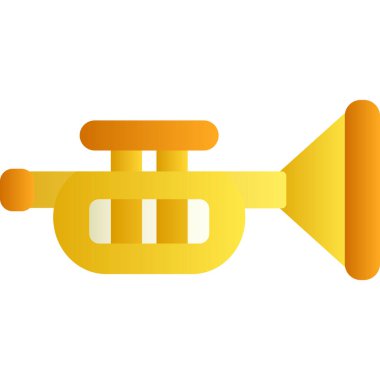 Trompet enstrüman simgesi vektör illüstrasyon grafik tasarımı