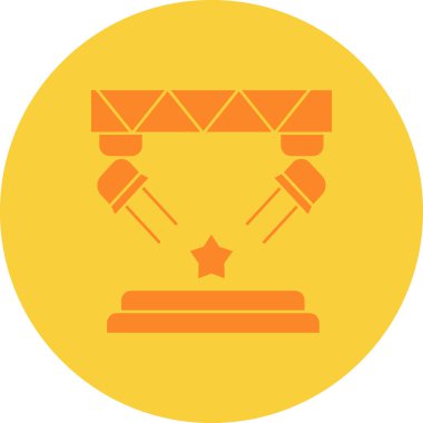 ödül kupa simgesi düz stil