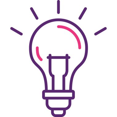 Ampul. Web simgesi basit illüstrasyon