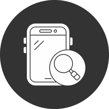 Cep telefonu simgesi, vektör illüstrasyonu