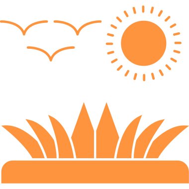 Güneş simgesinin vektör illüstrasyonu