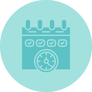 Saat simgesi, vektör illüstrasyonu