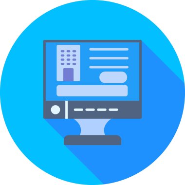 Bilgisayar. Web simgesi basit illüstrasyon