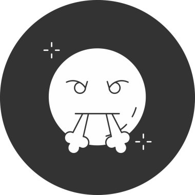 kızgın emoji simgesi tasarımı, vektör illüstrasyonu