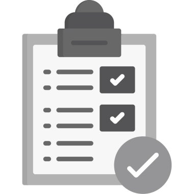 Kontrol Listesi Düz Vektör Simgesi