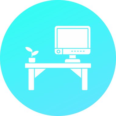 Bir bilgisayar simgesinin vektör illüstrasyonu