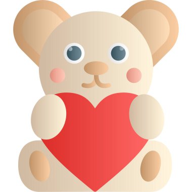 Kırmızı kurdeleli oyuncak kalp..