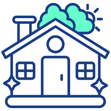 Ev. Web simgesi basit illüstrasyon