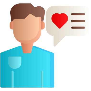 sohbet iletişim kalp simgesi