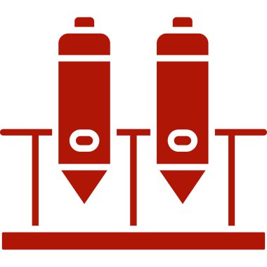 Kırmızı test tüpleri. vektör illüstrasyonu.