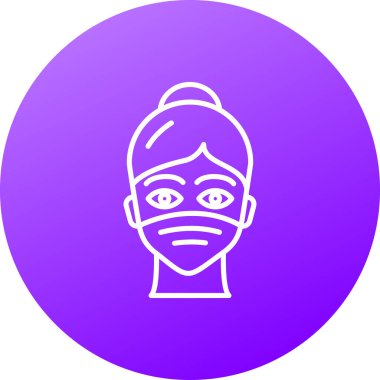 Kadın. Web simgesi basit illüstrasyon