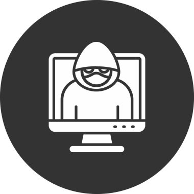 hacker düz simge vektör çizimi