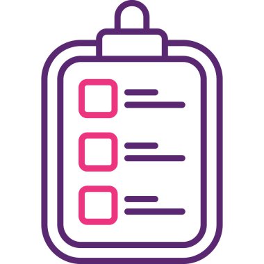 Kontrol listesi. Web simgesi basit illüstrasyon