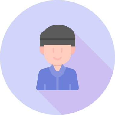 avatar erkek simgesi düz stil