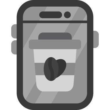 kahve simgesi, vektör illüstrasyonu