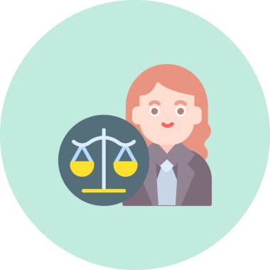 Law düz simge tasarımı, vektör illüstrasyonu