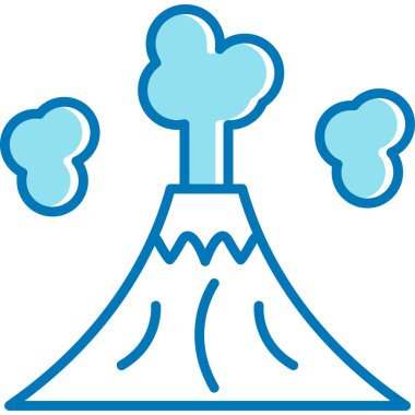 Beyaz arkaplanı olan mavi bulutun vektör çizimi