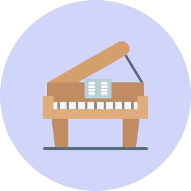 Piyano. Web simgesi basit illüstrasyon